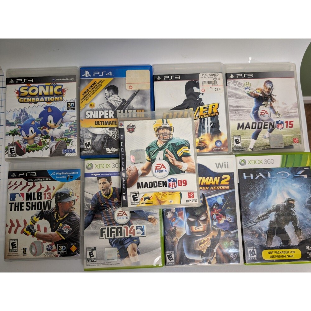 Lot Of Empty Video Game Cases Xbox 360 PS3 Wii